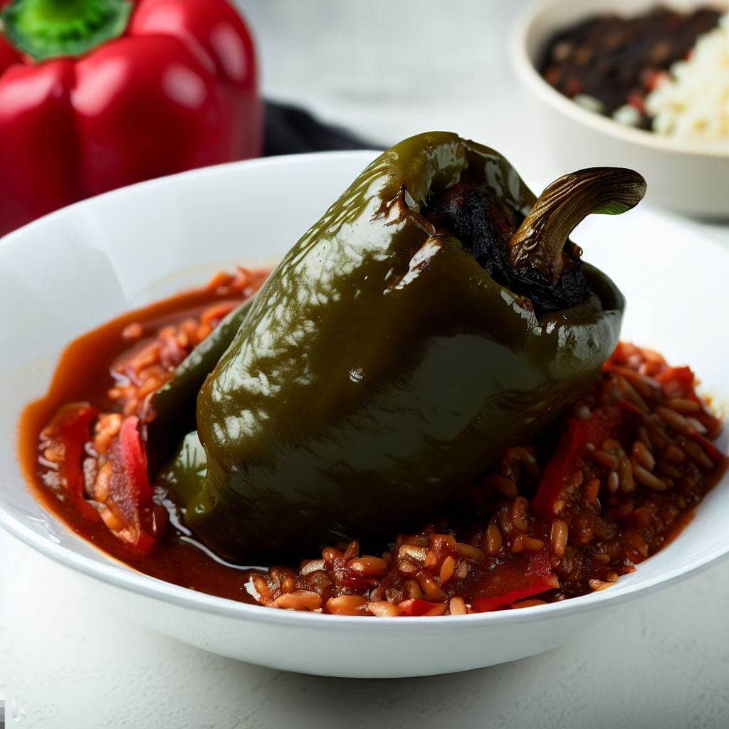 Köstliche gefüllte Paprika in Paradeissauce 1 gefüllte Paprika in Paradeissauce